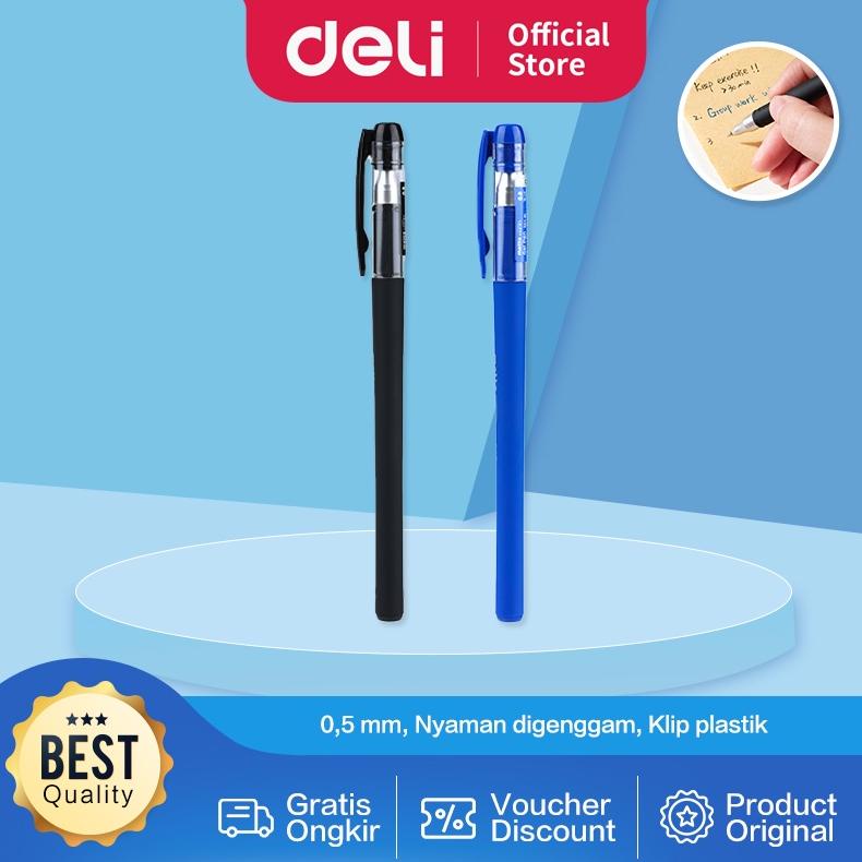 

Deli Gel Pen / Pulpen Gel 0.5mm Pegangan Anti Slip Penulisan Halus EG64