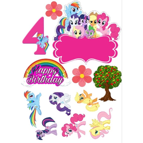 topper ulang tahun kuda poni