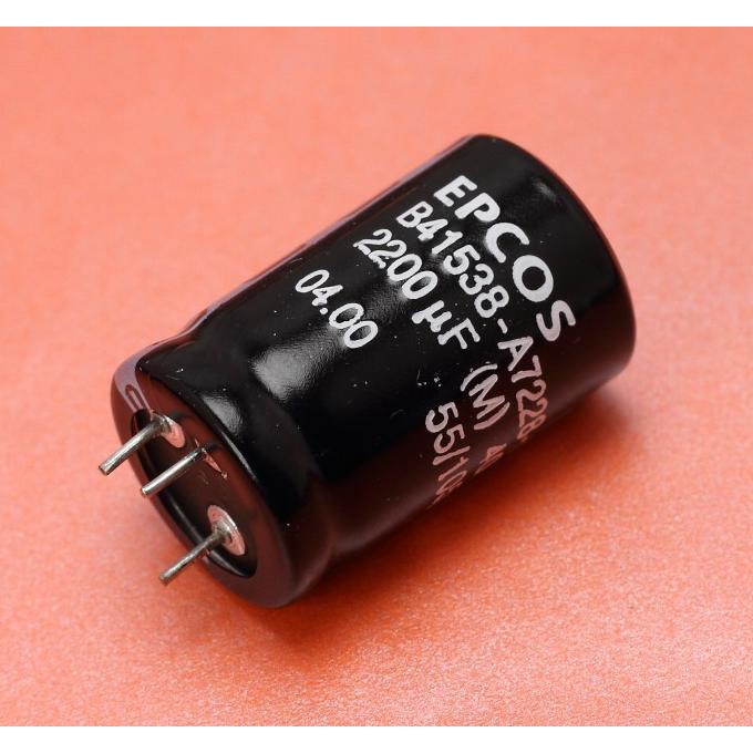 Baru Epcos B41538 2200uF/40V Long Life Low ESR 105C Electrolytic Capacitor Juara