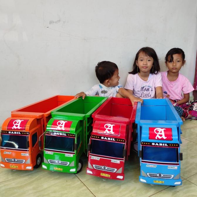 Miniatur Mobil Truk Tronton Oleng Kayu Truck Oleng Besar 70Cm Mainan Original