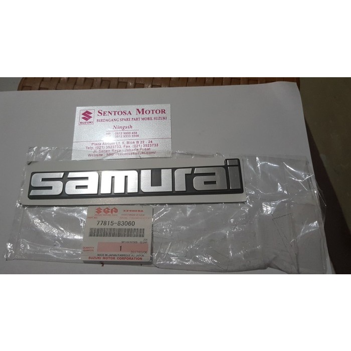 Emblem tulisan samurai suzuki jimny katana asli sgp best