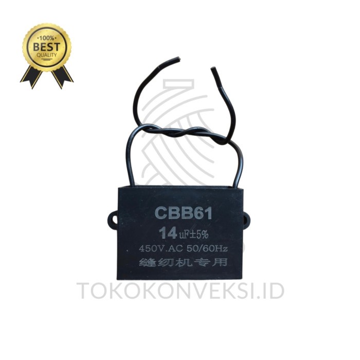 Kapasitor Mesin Jahit 14 450V - Cbb61 Berkualitas