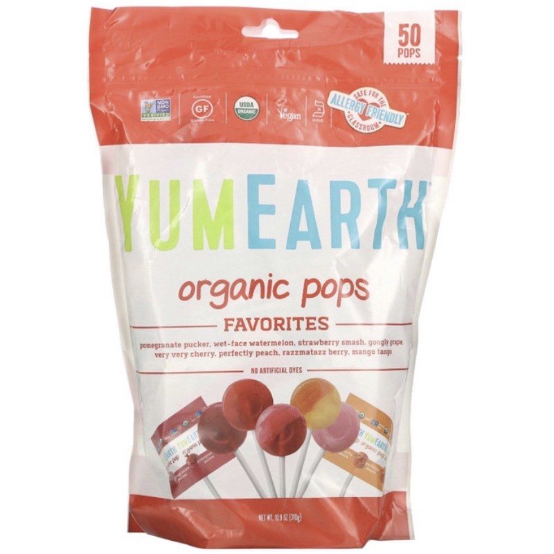 

Ready Exp: 09:2025 Yumearth Organic Pops Permen Lolipop Organik Isi 50