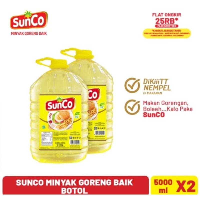 

Sunco minyak goreng botol 5L Twinpack