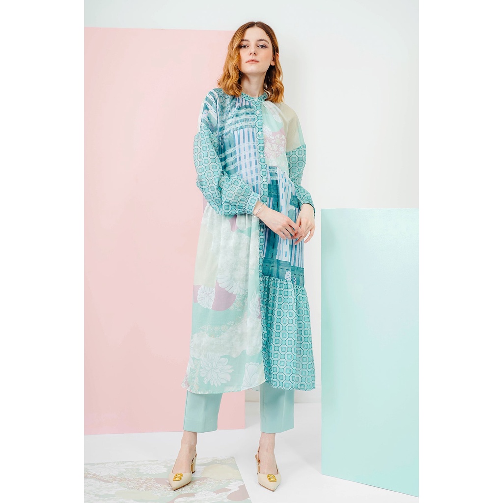 Benang Jarum - Nami Ruffle Maxi Dress - Green