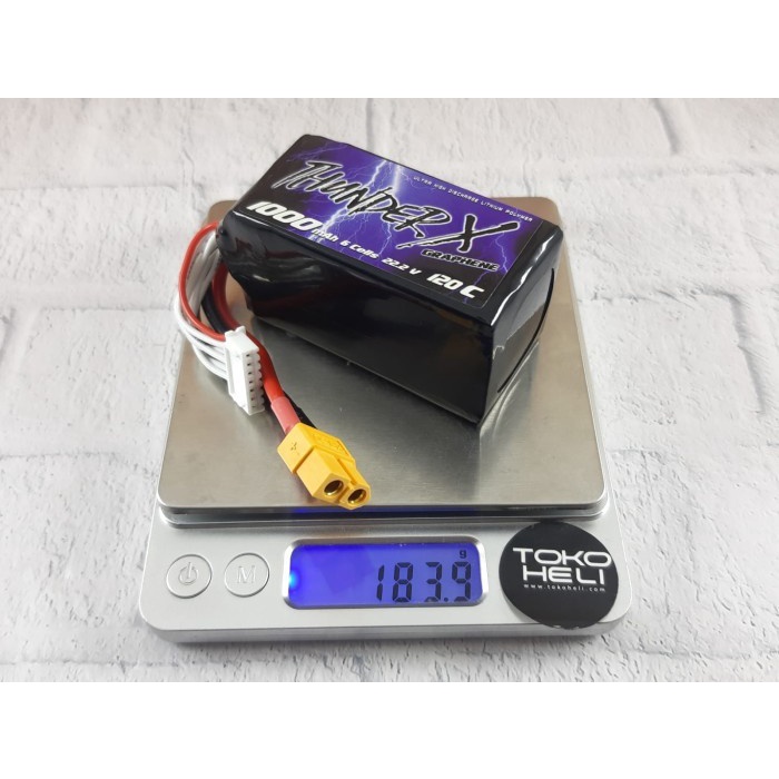 Thunderx 120C 1000Mah 22.2V 6S Lipo Battery Xt60
