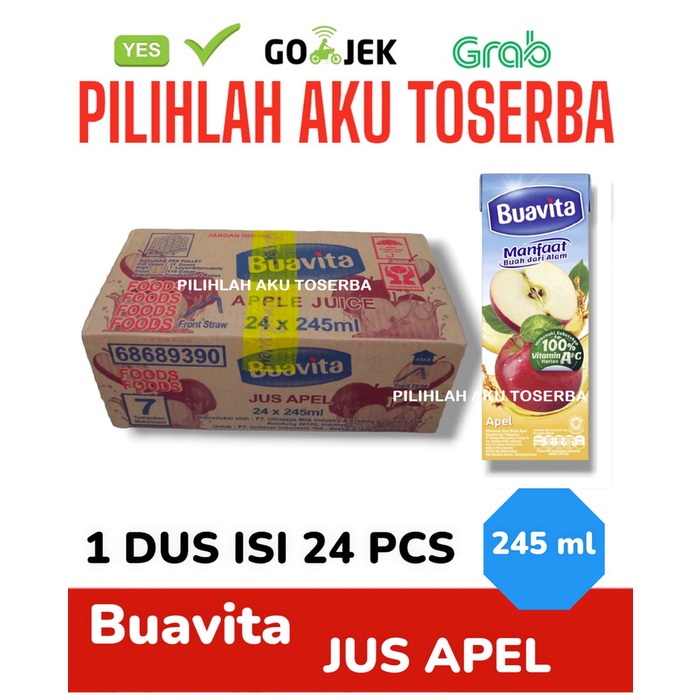 

Buavita Jus Apel 245 Ml - ( Harga 1 Dus Isi 24 Pcs )