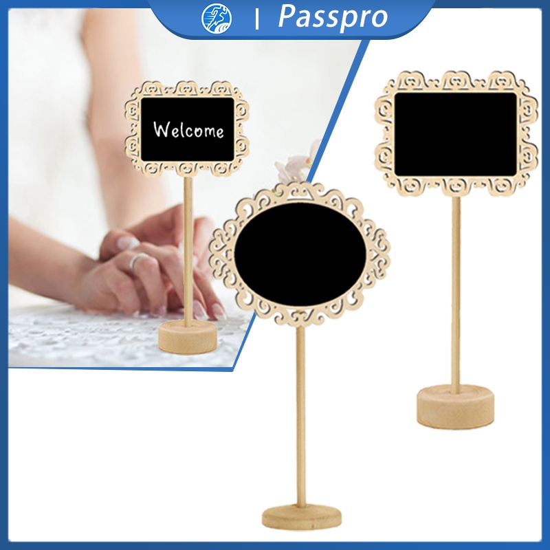 

10pcs 8inch Papan Tulis Kapur Kecil Blackboard Mini Chalkboard Mini Bahan Kayu Papan Kapur Menu Cafe / Papan Reserved