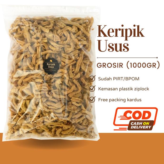 

Keripik Usus Ori (Grosir) 1000gr / 1kg Snack Cemilan Kiloan Asin Gurih