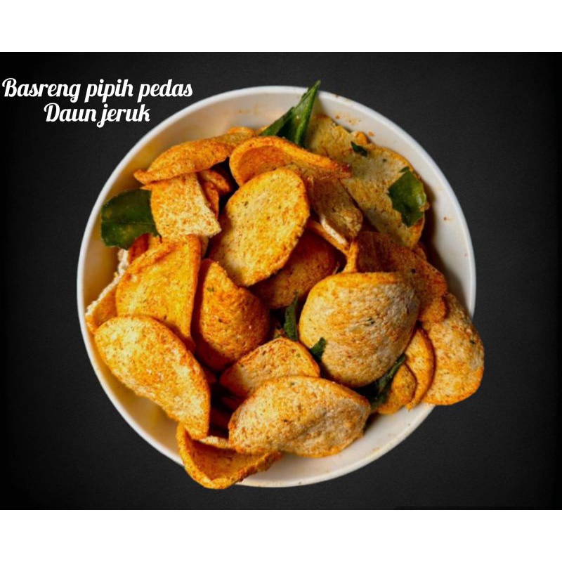 

Basreng Pipih pedas daun jeruk 500Gram