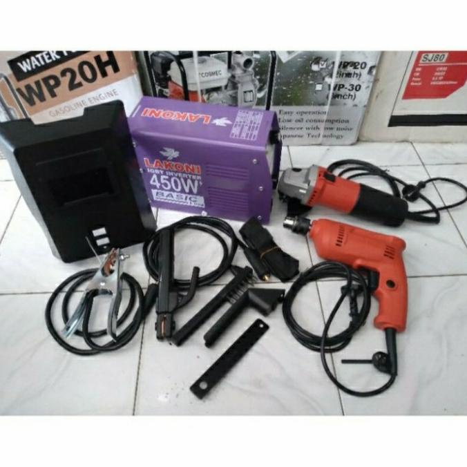 Paket Mesin Las 450 Watt Lakoni Mesin Bor Maktec Gerinda Maktec