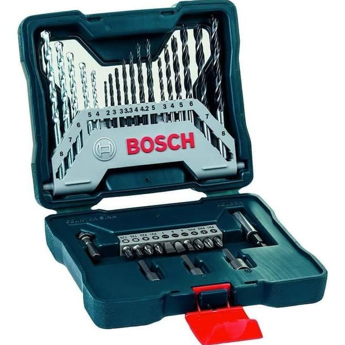 Bosch Gsr120 + Mata Bor Xline 33 Pcs Paket Mesin Bor Baterai Cordless