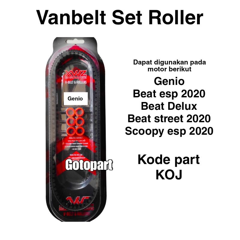 Vanbelt Genio Beat delux Beat 2020 Beat street 2020 Scoopy 2020
