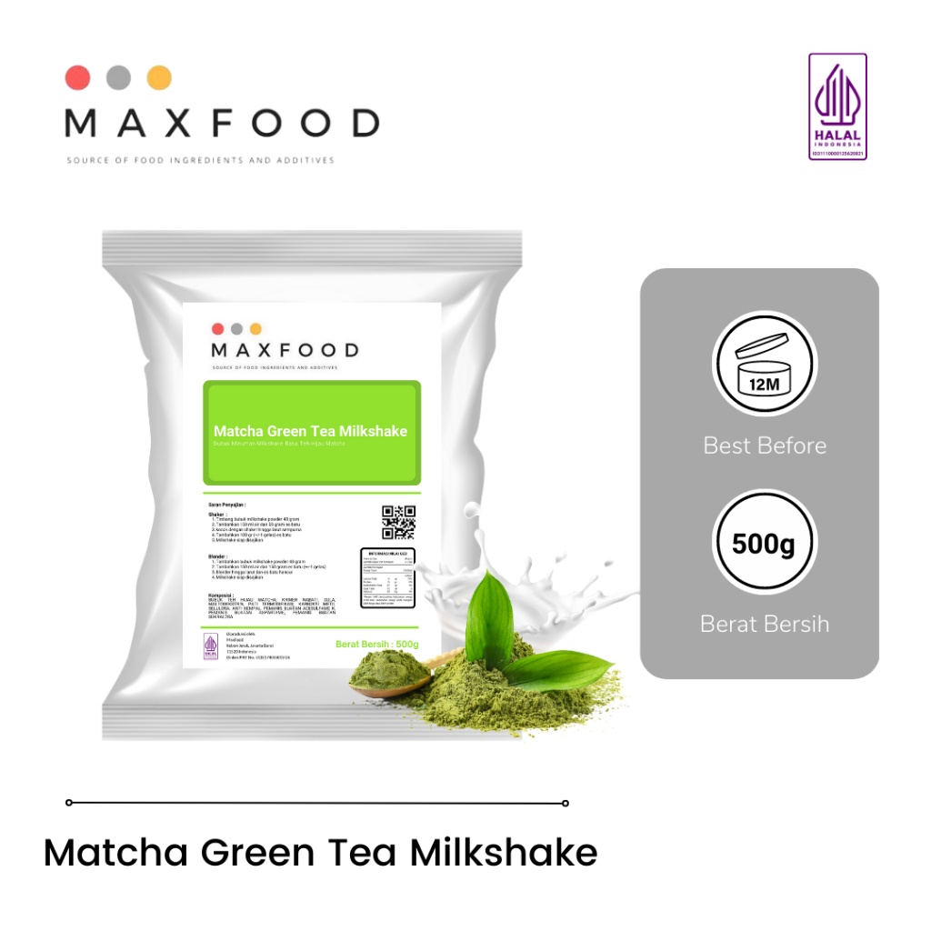 

Matcha Powder Lkshake / Bubuk Numan Lkshake Rasa Matcha 500Gram
