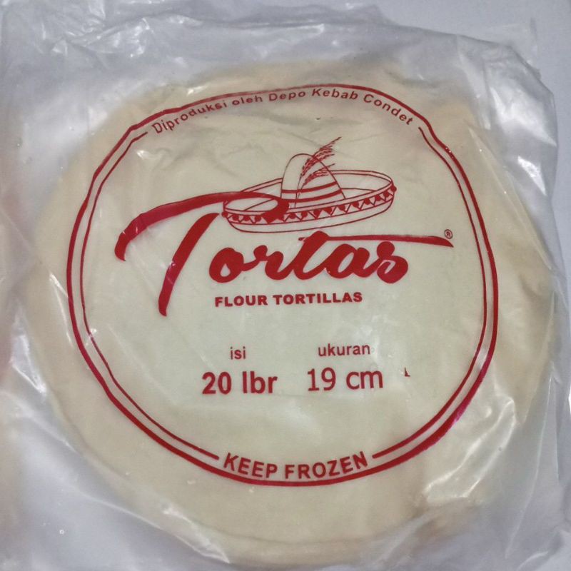 

Tortila Kulit Kebab Beku Isi 20Lbr 19Cm 500Gr