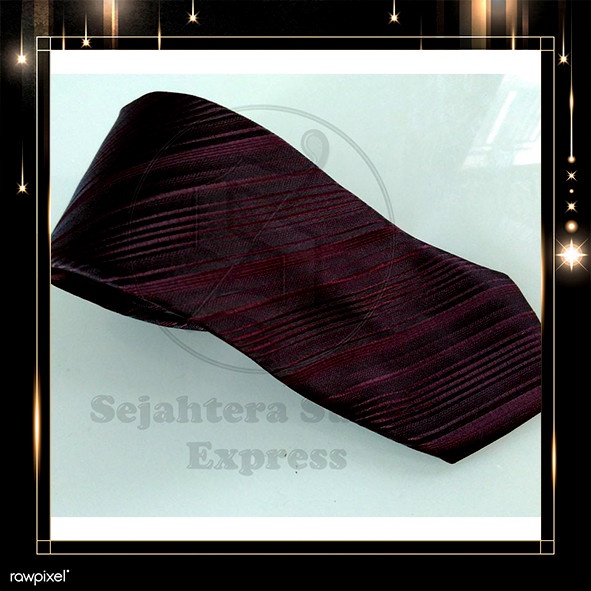 dasi dasi kantor import pria warna hitam motif garis mix - model manual(X5I7) dasi kantor dasi kanto