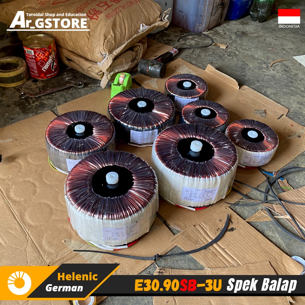 Trafo toroid donat 30A 90V CT (murni) Spesifikasi Balap