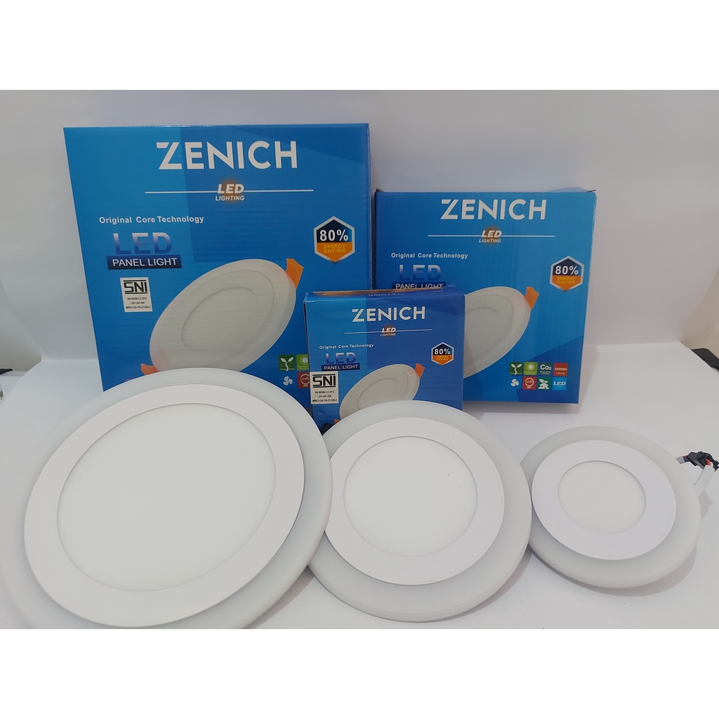 LAMPU DOWNLIGHT LED PANEL PLAFON ZENICH  2 WARNA WHITE + WARMWHITE