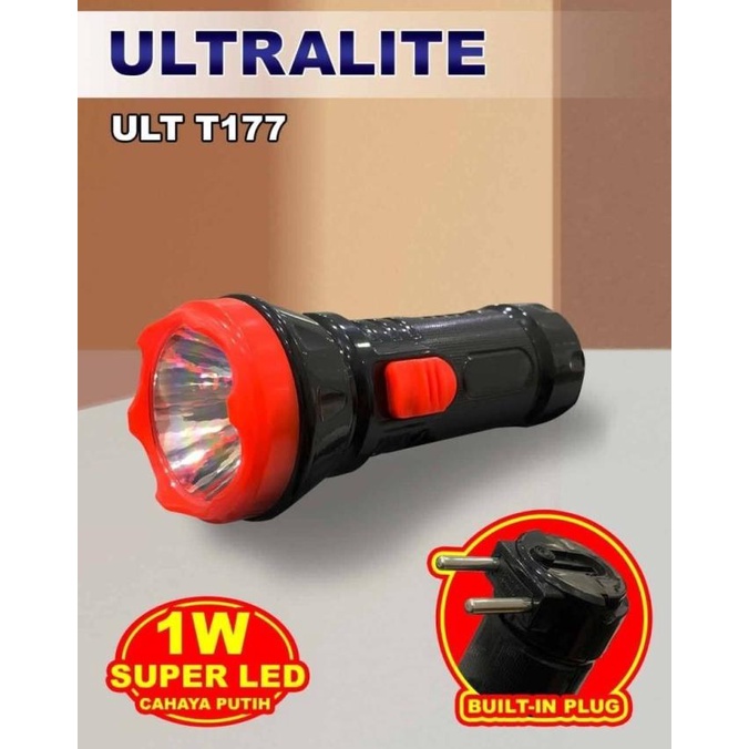 =====] Senter Cas Led Lampu Emergency Senter Tangan Ultralite