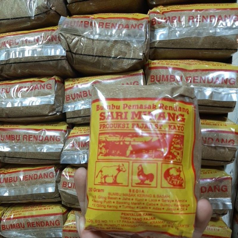 

Bumbu Rendang/Sari Nang/250Gram Isi 4Bungkus/1Kg/Bumbu Bubuk