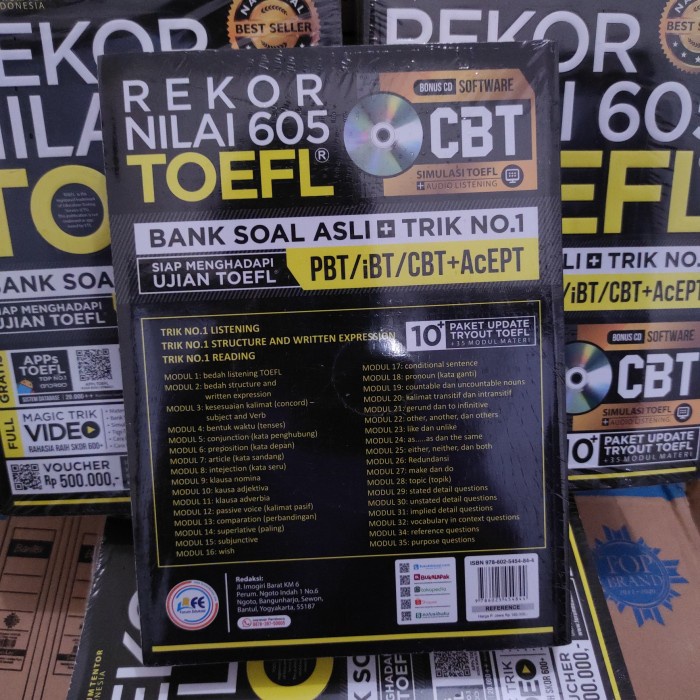 

NEW BUKU BEST SELLER REKOR NILAI 605 TOEFL