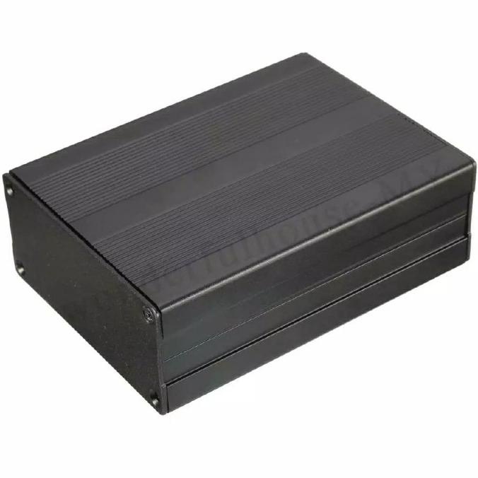 DELLAS DIY box alumunium aluminium kotak elektronik enclosure hitam