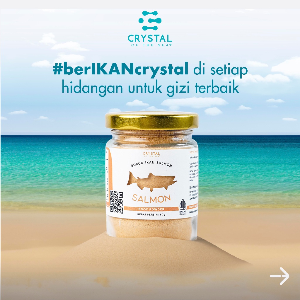 

Crystal Of The Sea Salmon Powder (20Gr / 80Gr) / Bubuk Ikan Salmon - Bumbu Kaldu Mpasi Non Msg
