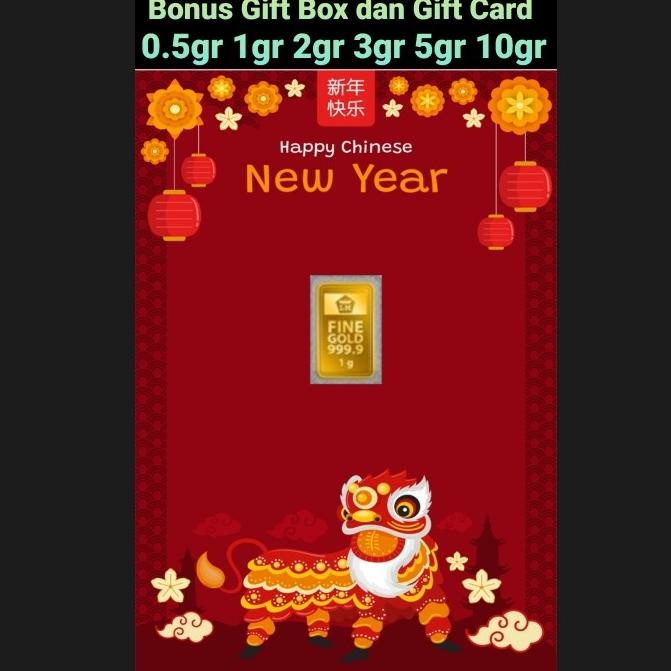 ] LM Emas Antam 1 gram Happy Chinese New Year Imlek Gift Series Custom