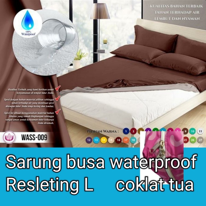 Promo Sarung Kasur Busa Waterproof Resleting. Sprei Waterproof Resleting