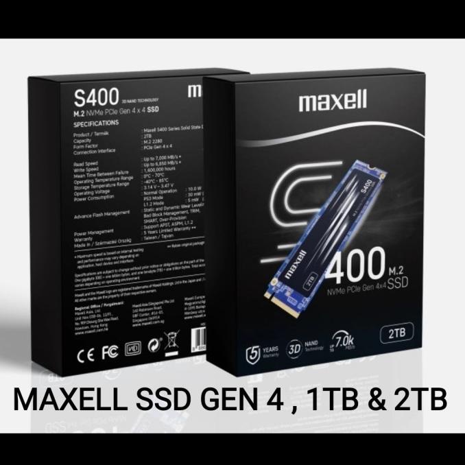 .........] SSD MAXELL S400 1TB M2 1 TB M.2 NVME PCI EKSPRESS PCIe Gen 4X4