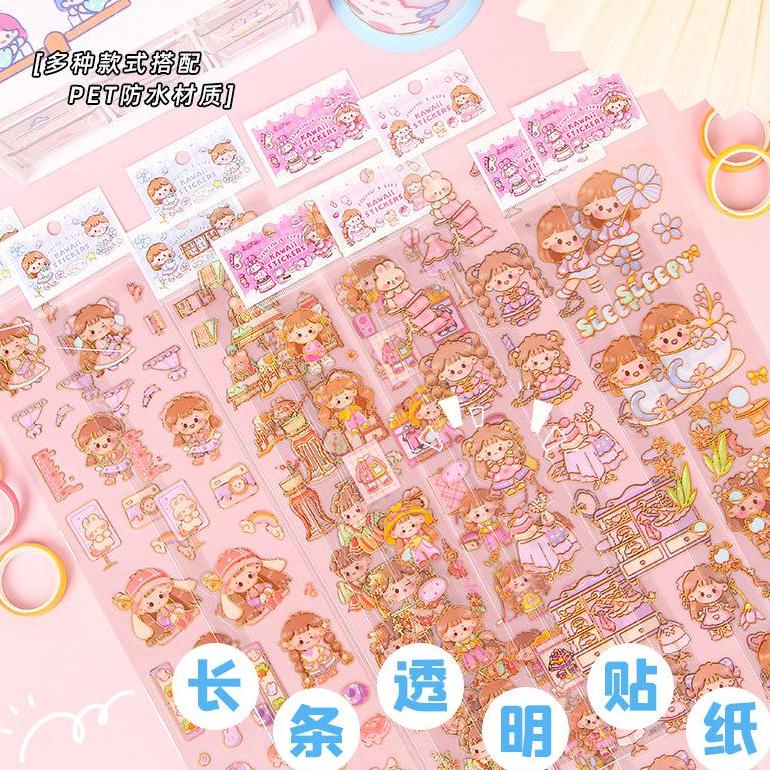 

STICKER PANJANG TRANSPARANT PET STIKER DIARY BUJO JURNAL CUTE