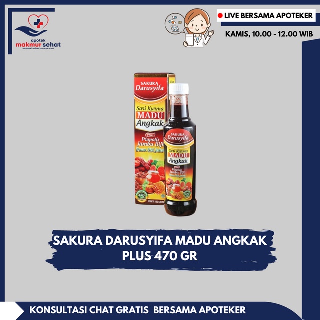 

Sakura Darusyifa Sari Kurma Madu Angkak Plus Propolis Jambu Biji 470 g