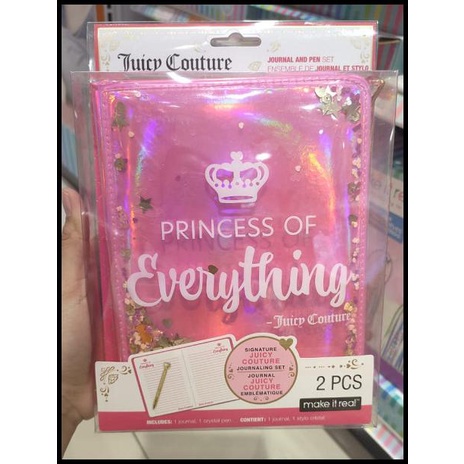 

HOT DEAL JOURNAL AND PEN SET PRINCESS OF EVERYTHING JUICE COUTURE MAKE IT REAL !!!!!!