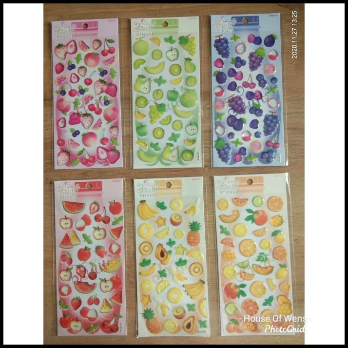 

GRATIS ONGKIR STICKER FRUITS - STIKER BUAH - STICKER TIMBUL PVC