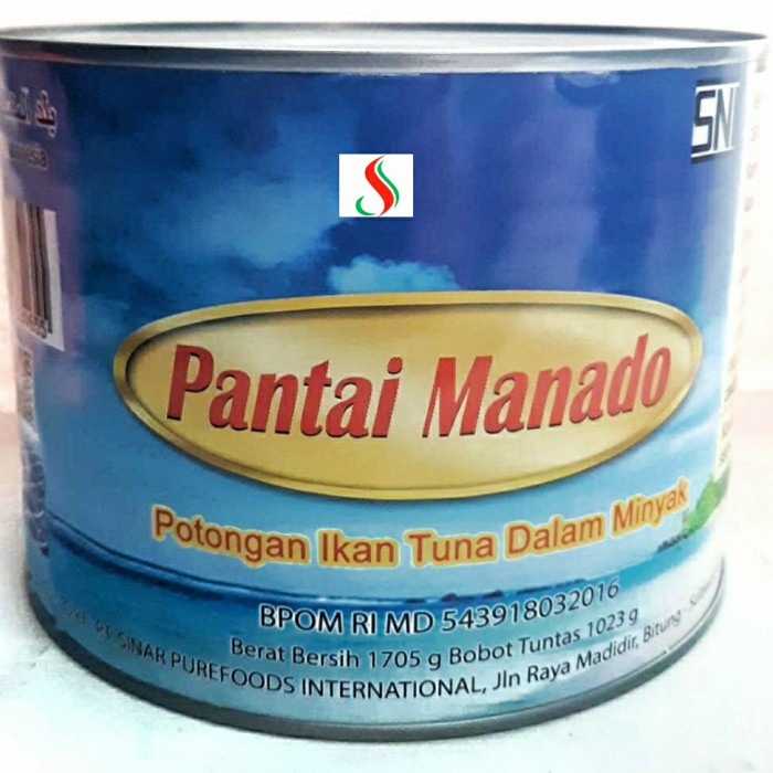 

PANTAI MANADO Tuna Chunk In Oil 1,7KG (kaleng besar)