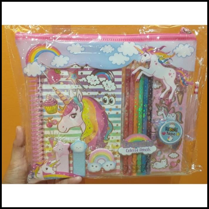 

HOT DEAL SALE MAINAN : HOTFOKUS STATIONARY SET UNICORN STATIONAY KIT !!!!!!!