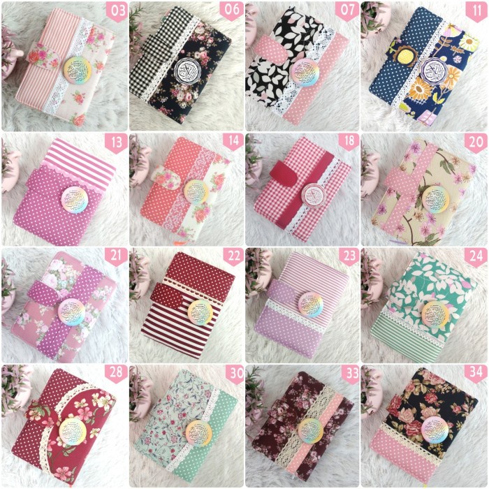 

PR0M0 Cover Sampul Al quran dan Buku A6, A5, A4 Motif Cantik