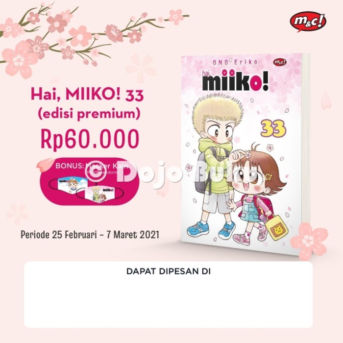 

NEW Komik Seri : Hai, Miiko! 33 Edisi Khusus - Bonus Masker Kain