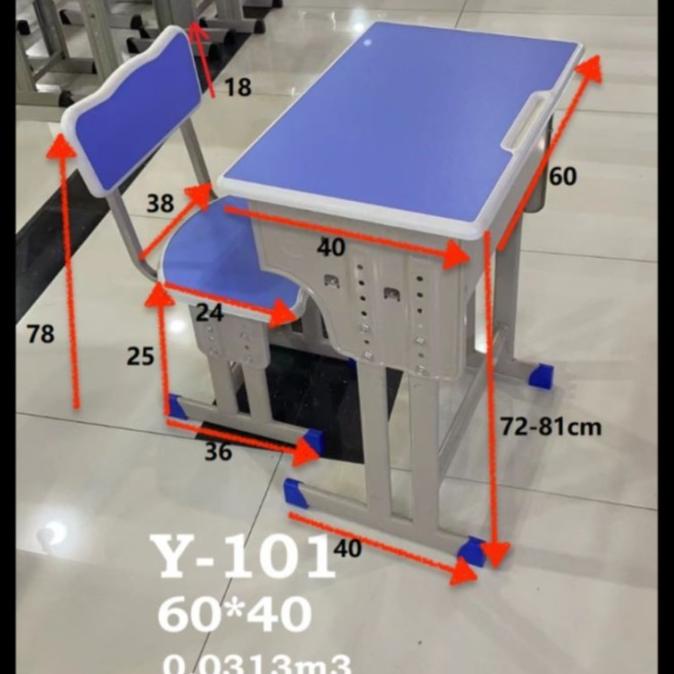Terbaru Meja Belajar Anak Besi + Kursi Besi / Kursi + Meja Sekolah Afgharumart