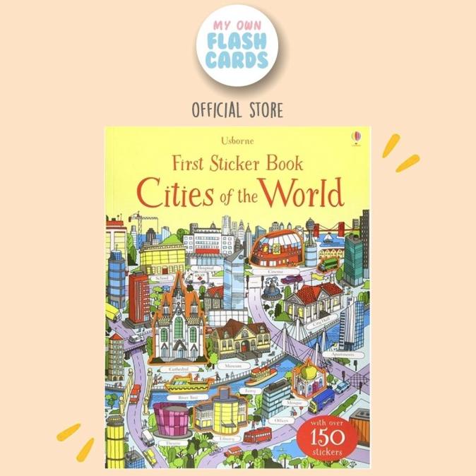 

DISKON!!! PROMO MURAH Usborne Sticker Book Cities of the World - Buku Edukasi Import Stiker - Langsung Kirim
