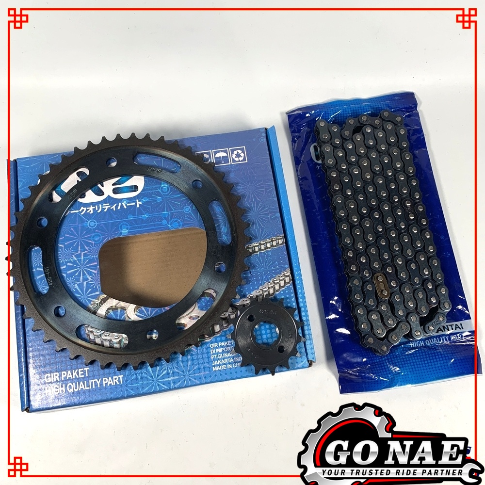 Gear Paket Ger Gir Set Gearset Girset Assy Komplit CRF 150 15-49T 428H-130L Honda Berkualitas KNZ