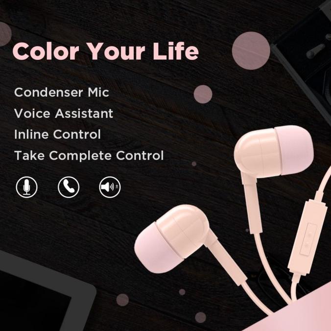 Miniso Official Earphone Colorful Capsule Headphone Noise Cancelling Wandastyle