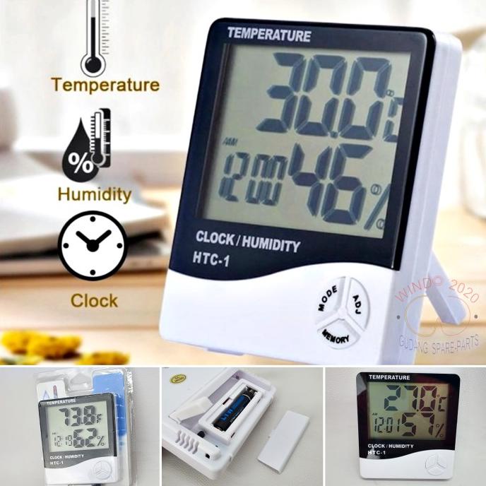 +++++] ALAT UKUR SUHU & JAM DIGITAL | PENGUKUR TEMPERATURE RUANGAN