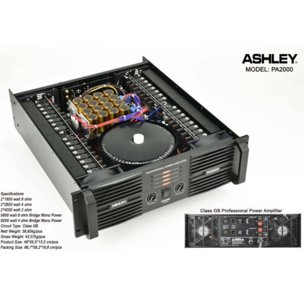 POWER AMPLIFIER ASHLEY PA2000 PA 2000 ORIGINAL