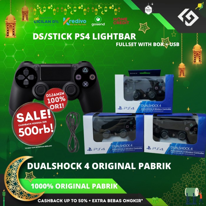 Stick PS4 Ori Pabrik Lightbar / Stik / DS4 / Pabrik / OP