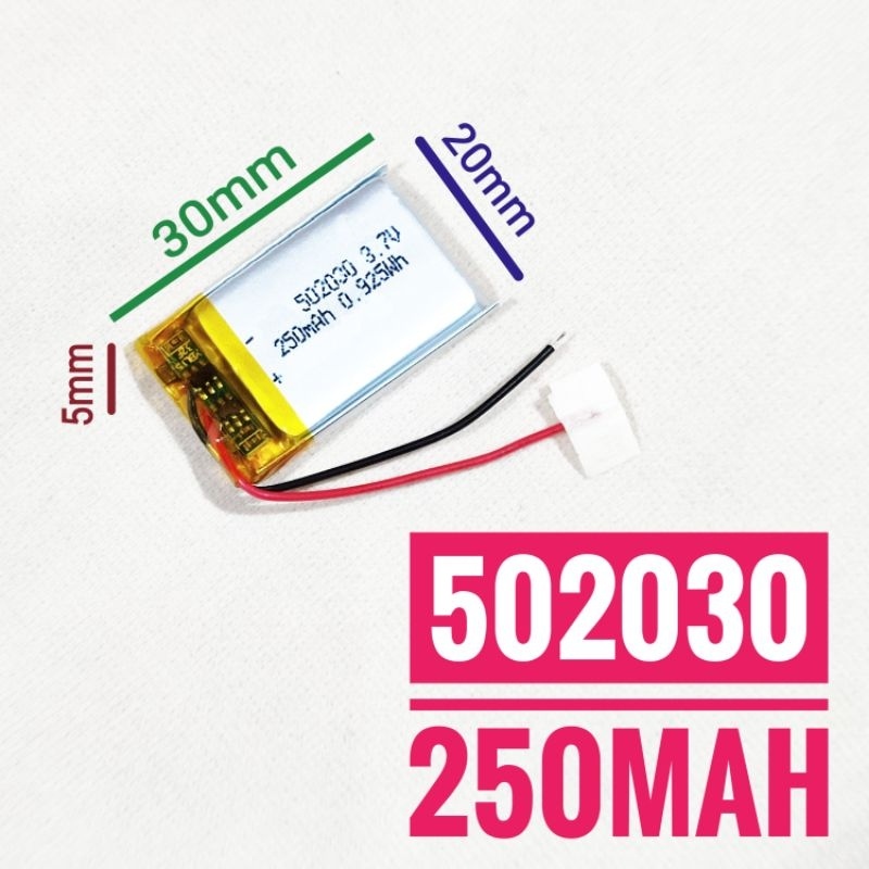 402030 Li Ion 3.7V 200Mah Protection Baterai Lithium Rechargeable Mp3