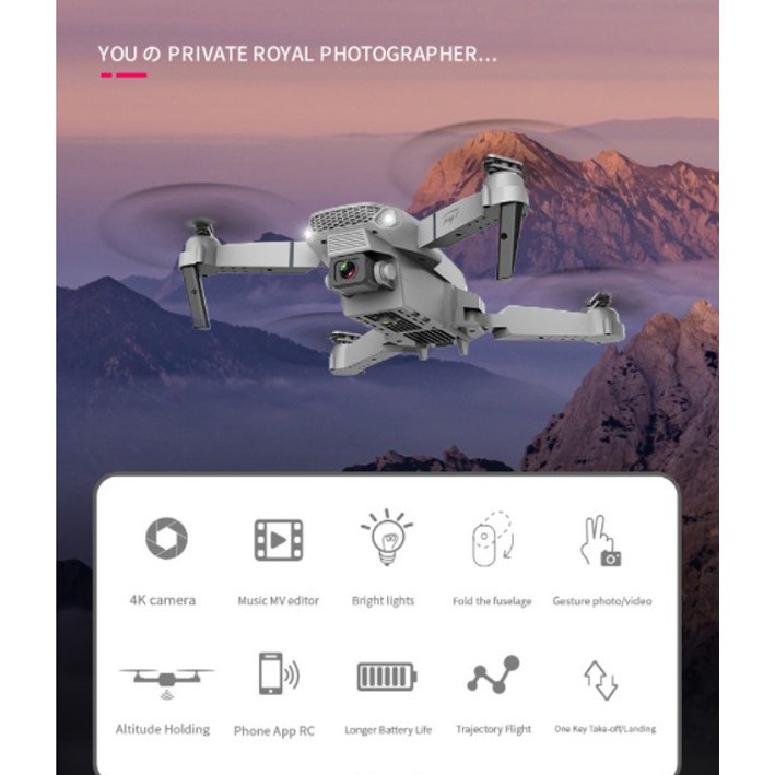Rc Drone E88 4K Camera Drone Kamera E88 Pro Dual Camera Ni Drone