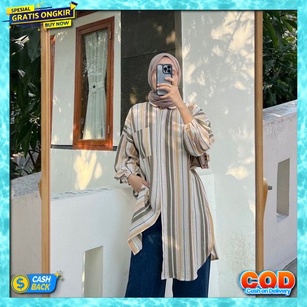 Outfit Korea Style Long Tunik Remaja Tunic Cewek Kekinian Pakaian Cwe Dweasa Baju Runik Prempuan Ata