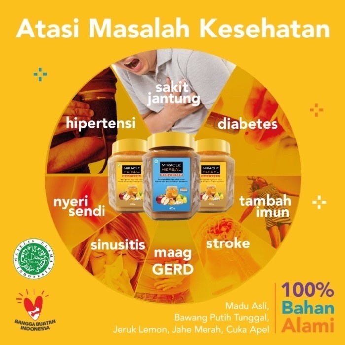 

MIRACLE HERBAL MADU HITAM MURNI ISI 400 ML BY POWER MIX