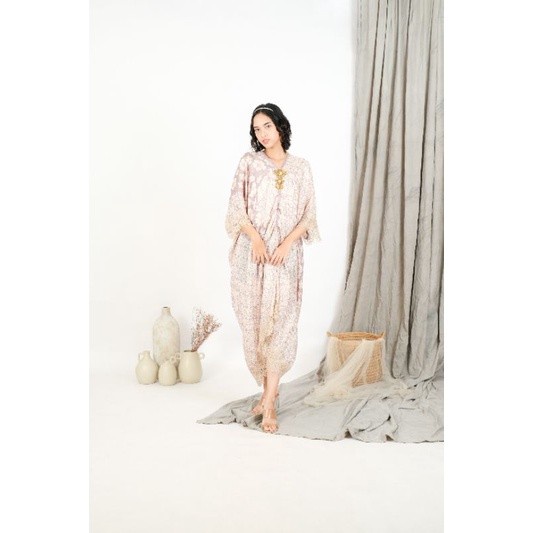 Baju Atasan Dress Kaftan Batik Viscose Semi Sutra Jumbo Premium